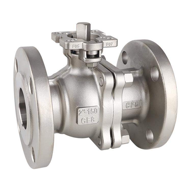 Ansi Standard 2-PC Flanged Ball Valve dengan Pad Pemasangan Langsung ISO 5211