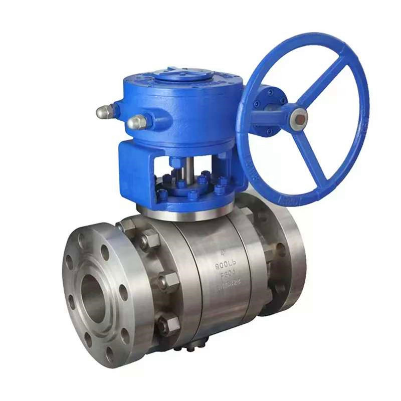 Injap Bebola Trunnion Bebibir Dipalsukan Keluli Tahan Karat 3 Keping