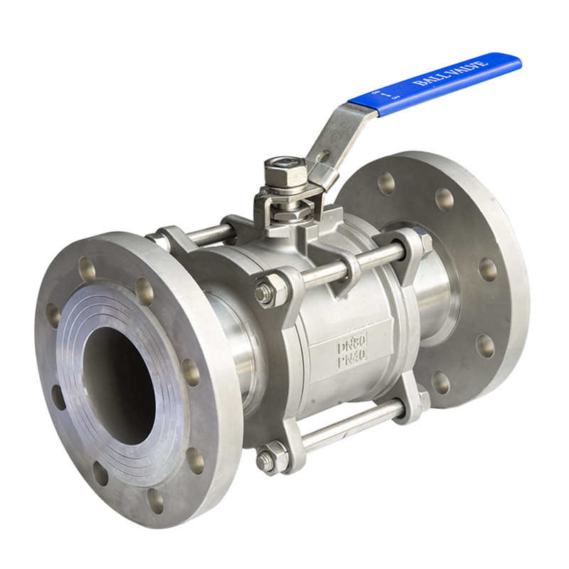 Din/en Flanged 3-piece Stainless Steel Ball Valve PN40