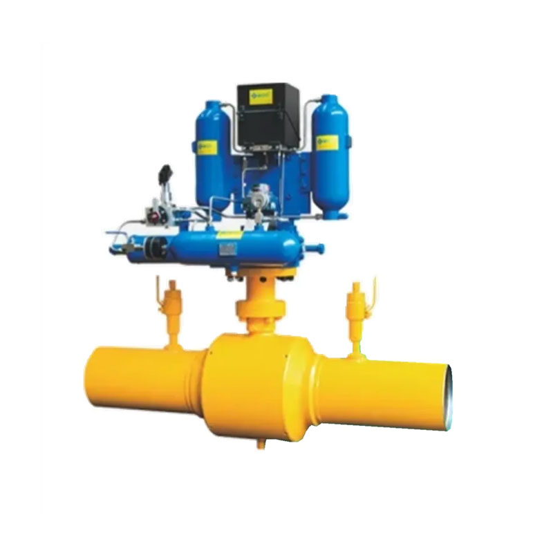 Pneumatik-Hydraulic digerakkan injap bola yang dikimpal sepenuhnya